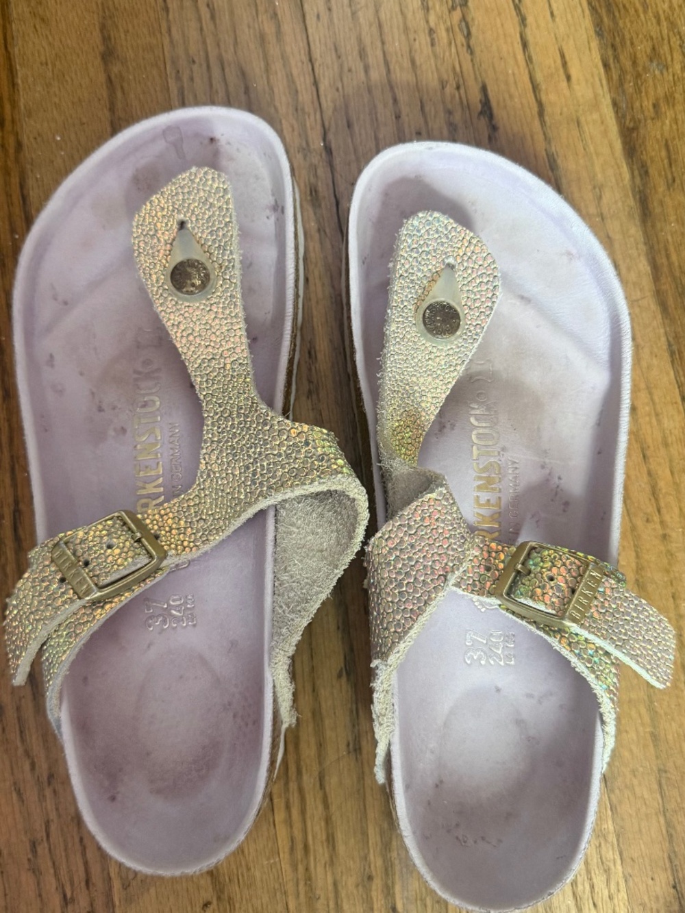 Silver Birkenstock Sandal size 37